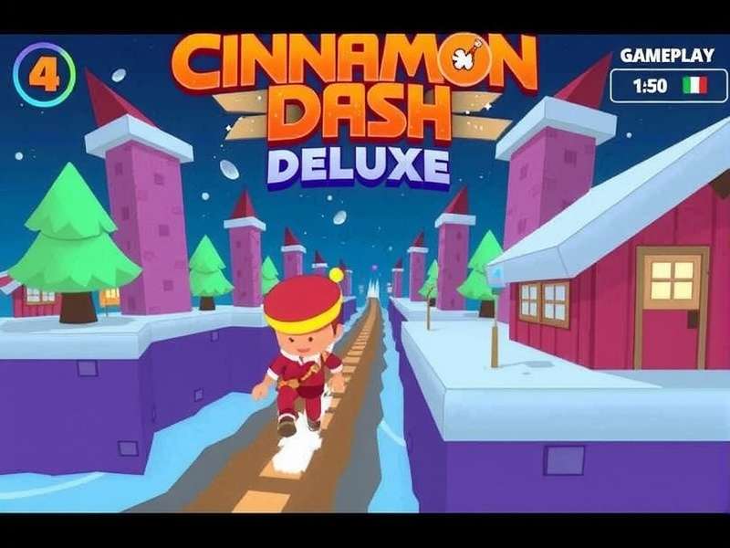 Colorful game environment featuring Indian architectural elements Cinnamon Dash Deluxe Gameplay Screenshot